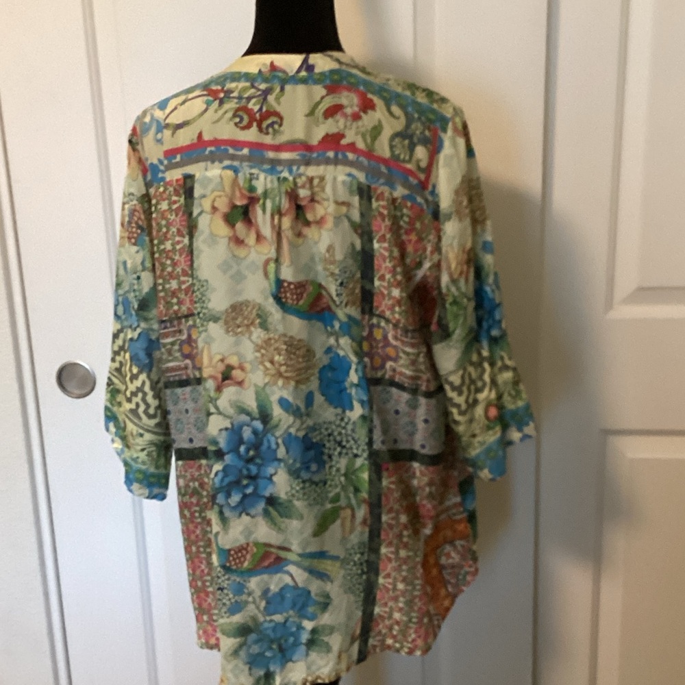 Johnny Was Floral Patterned Tunic Top M - Picture 6 of 12